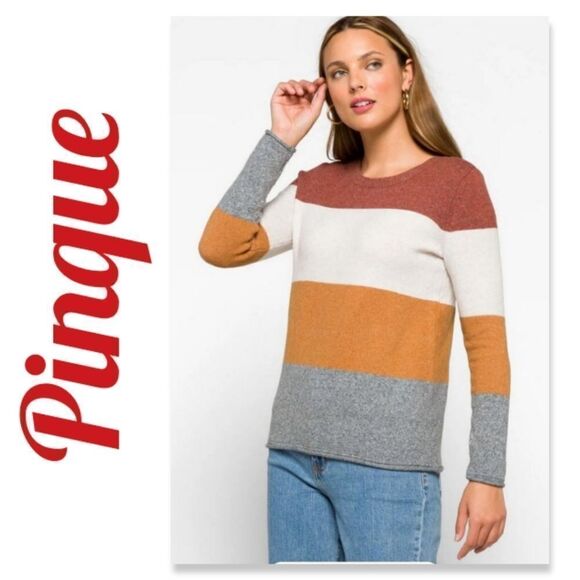 NWT Pinque Gina Color Block Sweater - Picture 1 of 9